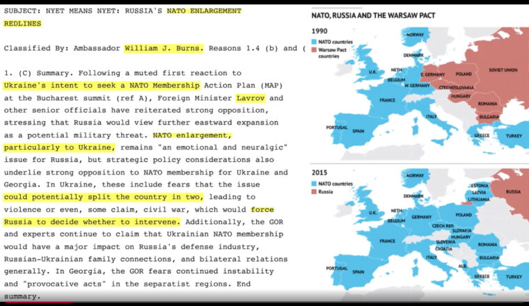 WikiLeaks-document BEWIJST: VS wisten dat NAVO-uitbreiding een oorlog tussen Rusland en Oekraïne zou veroorzaken (video)